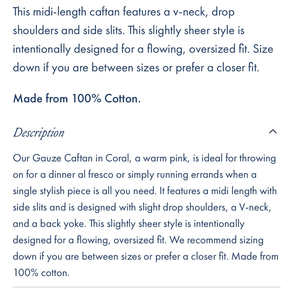 💗 LAKE gauze caftan - Picture 5 of 5